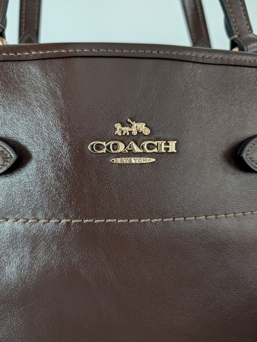 COACH Easton Tote Bag | Brown Leather👜 - Picture 5 of 6